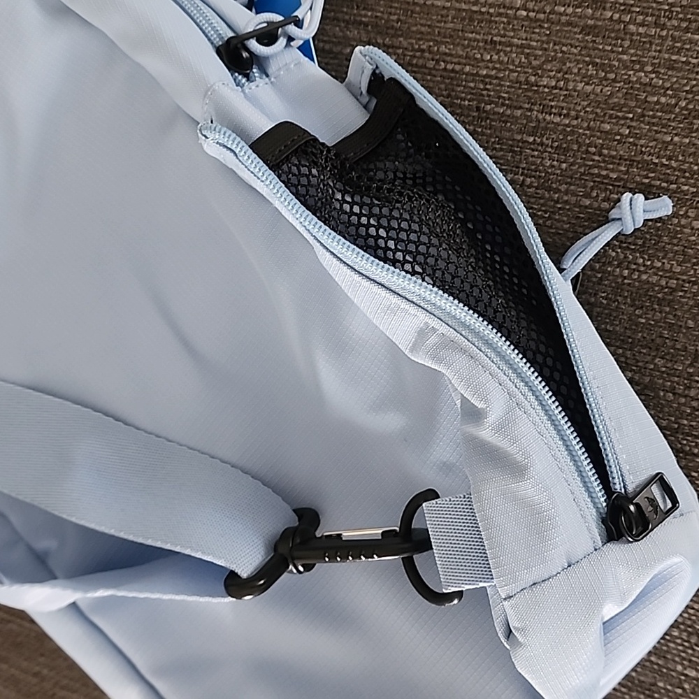 ADIDAS Utility Sling Bag Crossbody Purse Ash Blue Travel Athleisure Belt Street - Picture 8 of 12